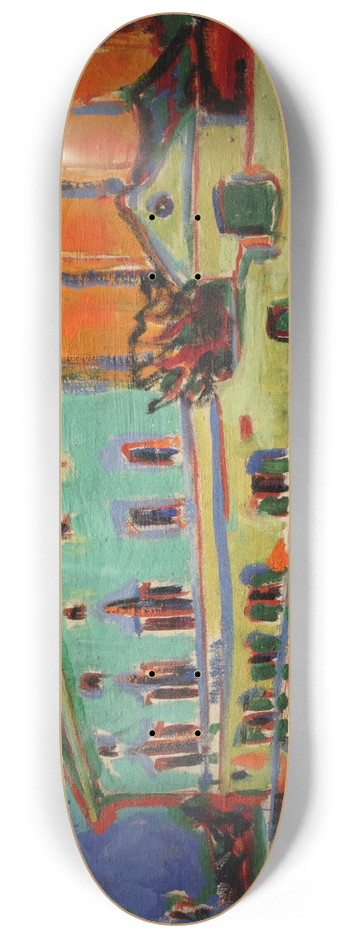 Ernst Ludwig Kirchner - Houses in Dresden 8.25 inch art skate deck