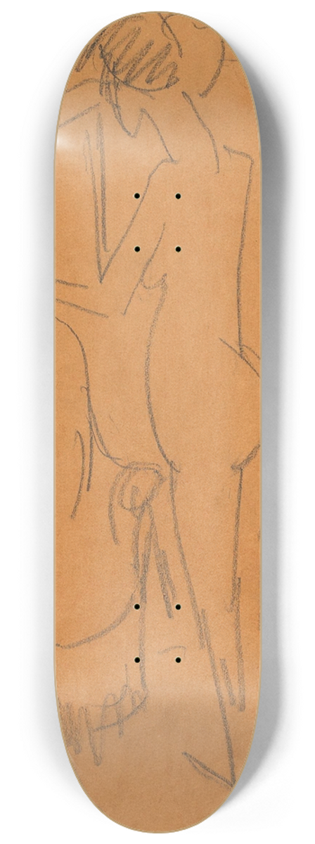 Ernst Ludwig Kirchner - Mann und zwei Akte im Atelier 8.25 inch art skate deck