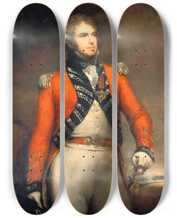 Triptych art skateboard deck of Arthur William Devis Sir Alexander Allan by Arthur William Devis (1762-1822)