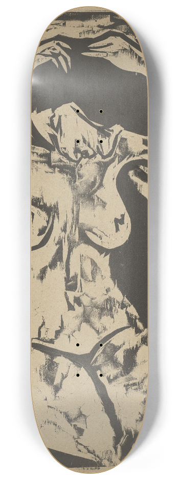 Ernst Ludwig Kirchner - Seated Nude Fixing Her Hair 8.25 inch art skate deck