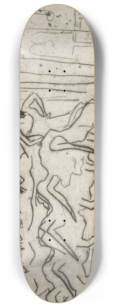 Ernst Ludwig Kirchner - Sechs Tnzerinnen vor Bogendekoration 8.25 inch art skate deck