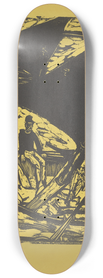 Ernst Ludwig Kirchner - Segelboote bei Fehmarn 8.25 inch art skate deck