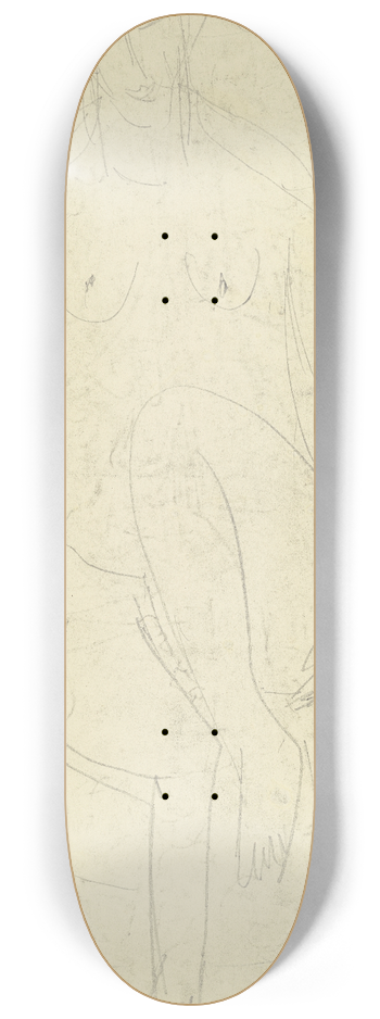 Ernst Ludwig Kirchner - Sitting female nude 8.25 inch art skate deck