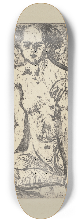 Ernst Ludwig Kirchner - Sitzender Mdchenakt 8.25 inch art skate deck