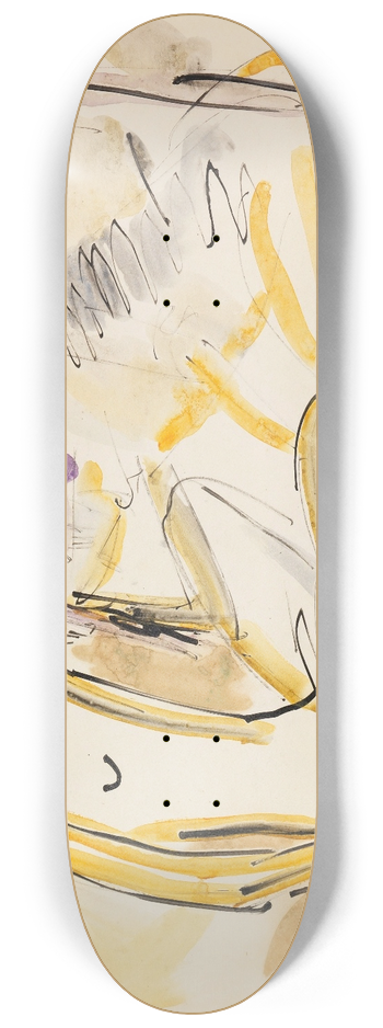 Ernst Ludwig Kirchner - Sitzender und liegender Akt am Strand 8.25 inch art skate deck