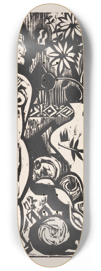 Ernst Ludwig Kirchner - Stilleben mit Plastik 8.25 inch art skate deck