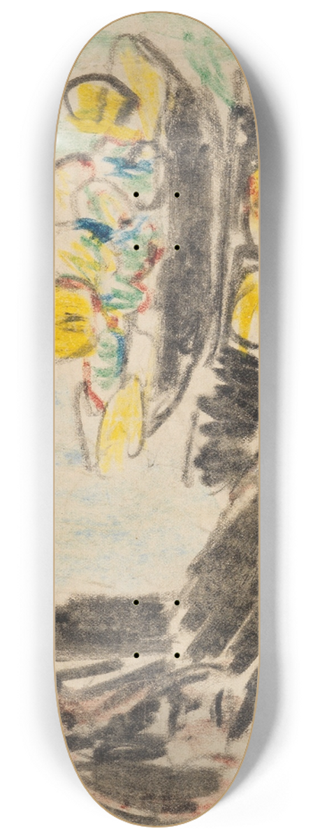 Ernst Ludwig Kirchner - Stillleben neben geschnitztem Stuhl 8.25 inch art skate deck