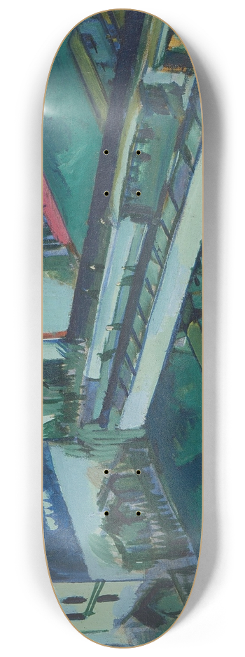 Ernst Ludwig Kirchner - Straenbahn und Eisenbahn 8.25 inch art skate deck