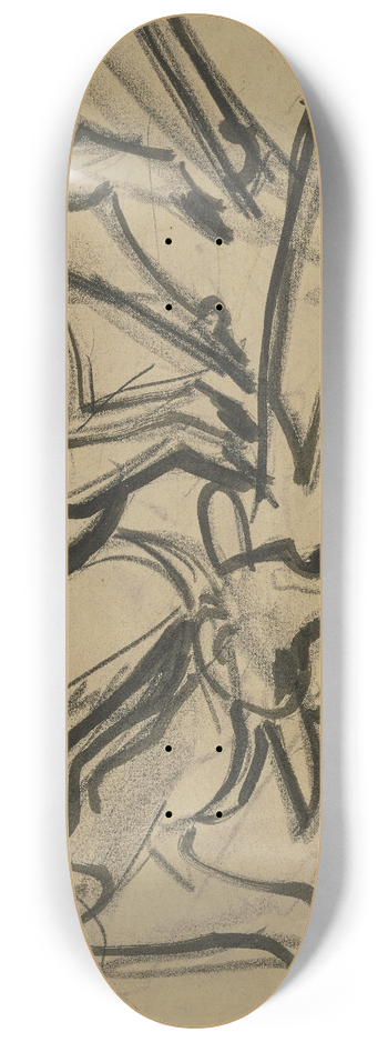 Ernst Ludwig Kirchner - Two cows 8.25 inch art skate deck