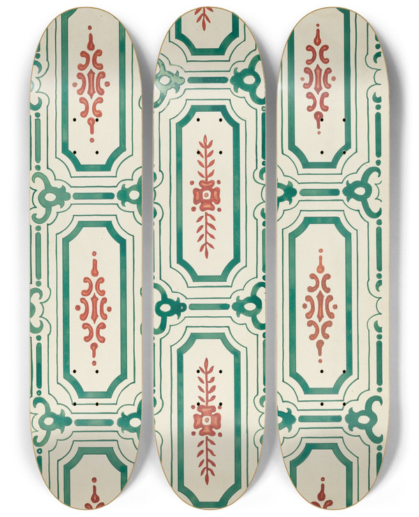 Triptych art skateboard deck of American 20Th Century Wallpaper_6 by American 20Th Century