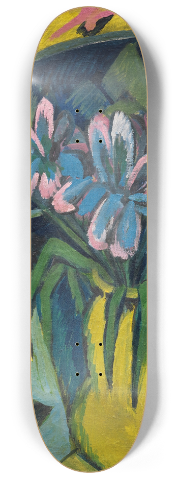 Ernst Ludwig Kirchner - Verblhte Tulpen 8.25 inch art skate deck