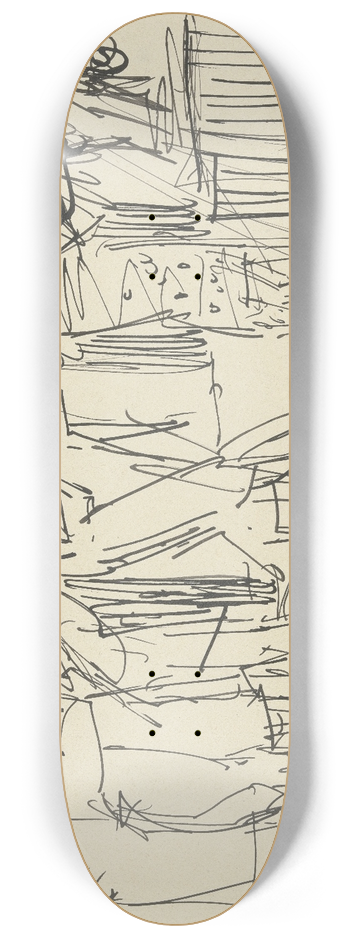 Ernst Ludwig Kirchner - Vier tanzende Paare und Geiger 8.25 inch art skate deck