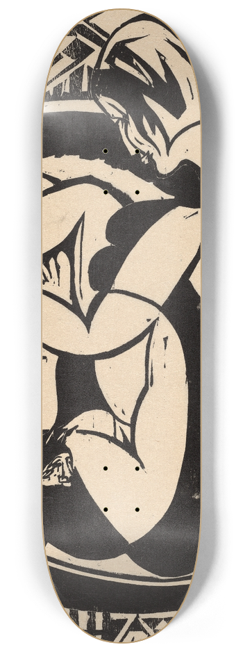 Ernst Ludwig Kirchner - Woman in the Bathtub 8.25 inch art skate deck
