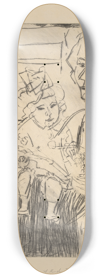 Ernst Ludwig Kirchner - Young Woman with Child 8.25 inch art skate deck