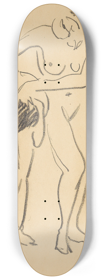 Ernst Ludwig Kirchner - Zwei Akte 8.25 inch art skate deck