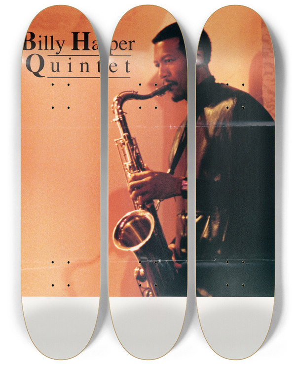 Triptych art skateboard deck of Us Information Agency Billy Harper Quintet by U S Information Agency (1953-1999)