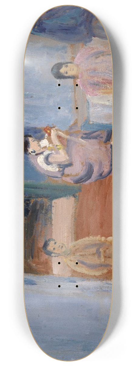 Ernst Schiess - Natives in front of their Dwelling 8.25 inch art skate deck