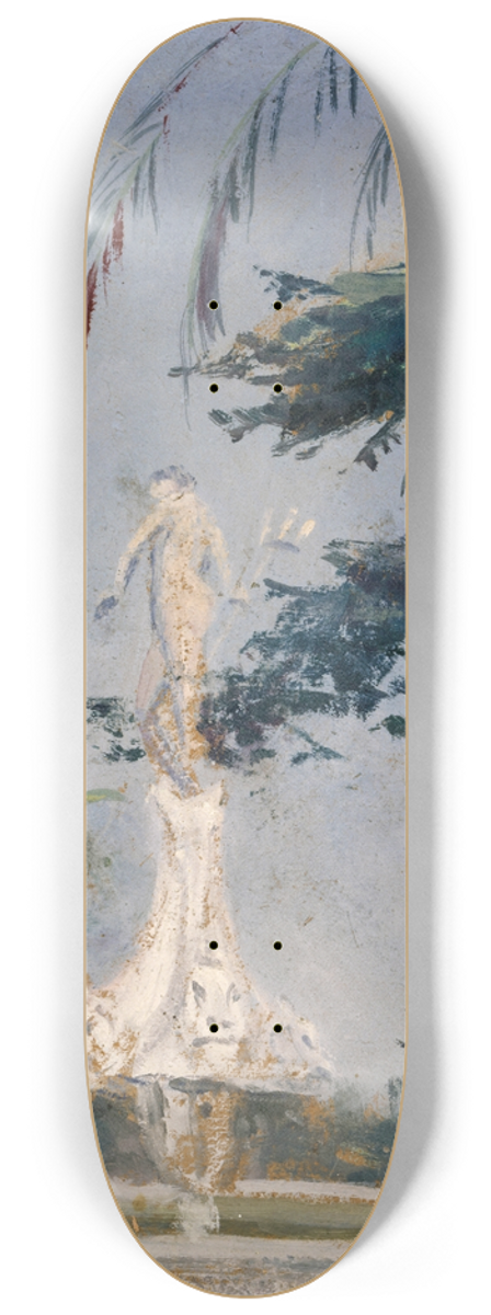 Ernst Schiess - The Fountain of Neptune in Sevilla 8.25 inch art skate deck