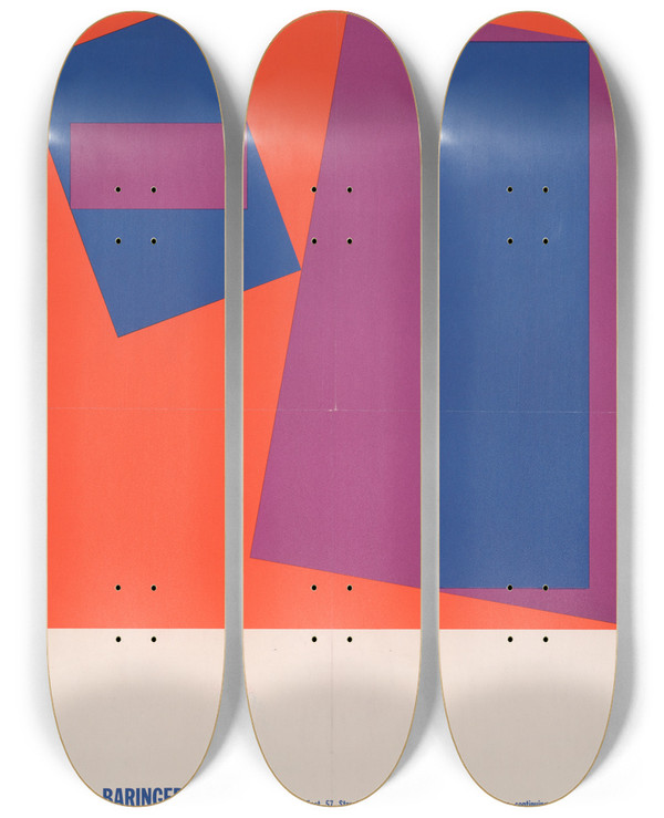 Triptych art skateboard deck of Richard Baringer Richard Baringer Bertha Schaefer Gallery by Richard Baringer (1921-1980)