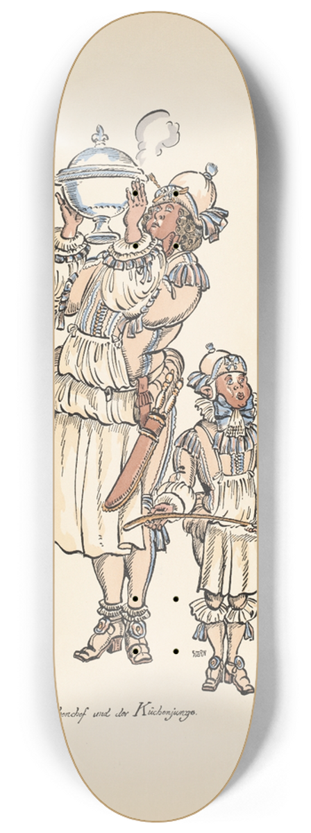 Ernst Stern - Der Kchenchef und der Kchenjunge 8.25 inch art skate deck