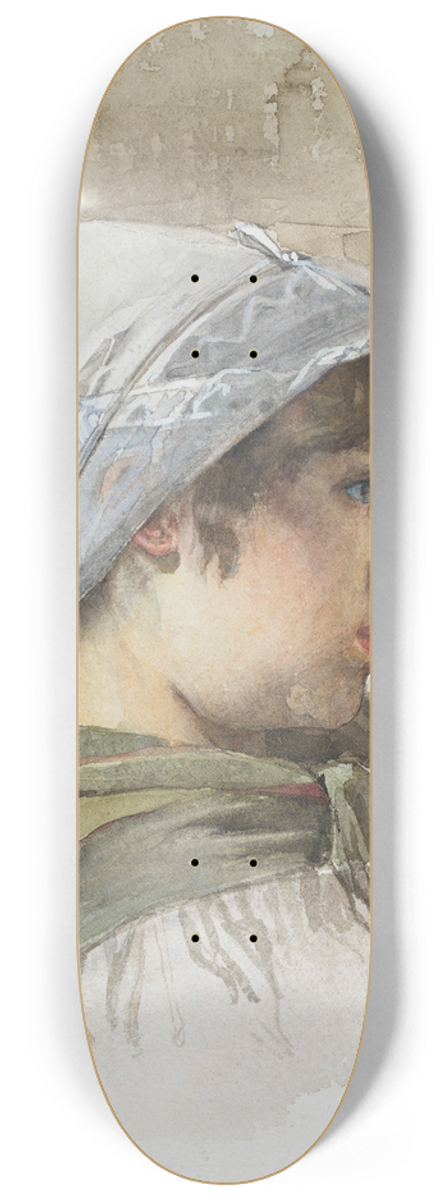 Ernst Witkamp - Studie van het hoofd van een jong meisje, en profil 8.25 inch art skate deck