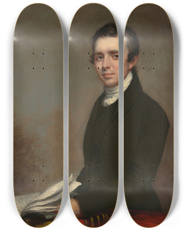 Triptych art skateboard deck of William Jewett John Summerfield by William Jewett