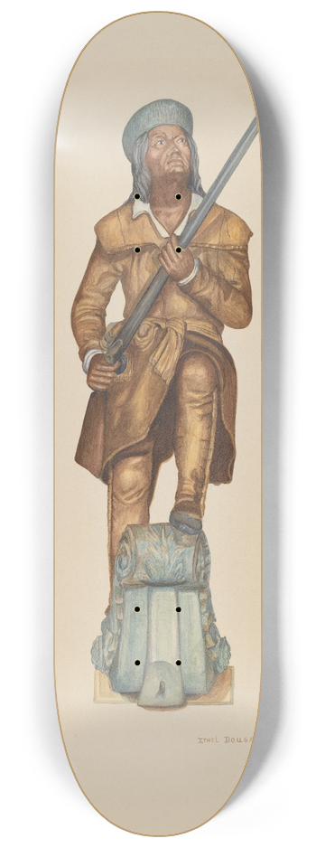 Ethel Dougan - Figurehead  Davy Crockett 8.25 inch art skate deck
