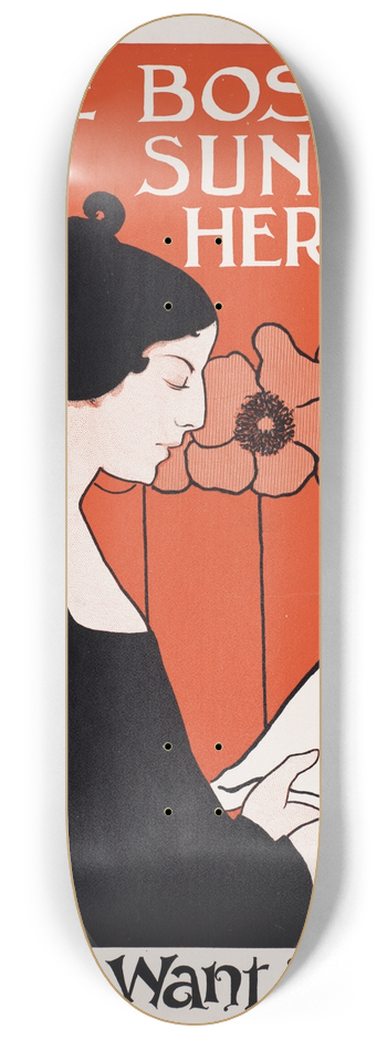 Ethel Reed - The Boston Sunday herald, ladies want it Feb 24 8.25 inch art skate deck