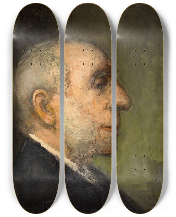 Triptych art skateboard deck of Jakob Smits Frans Smits The Artists Father_1 by Jakob Smits (1855-1928)