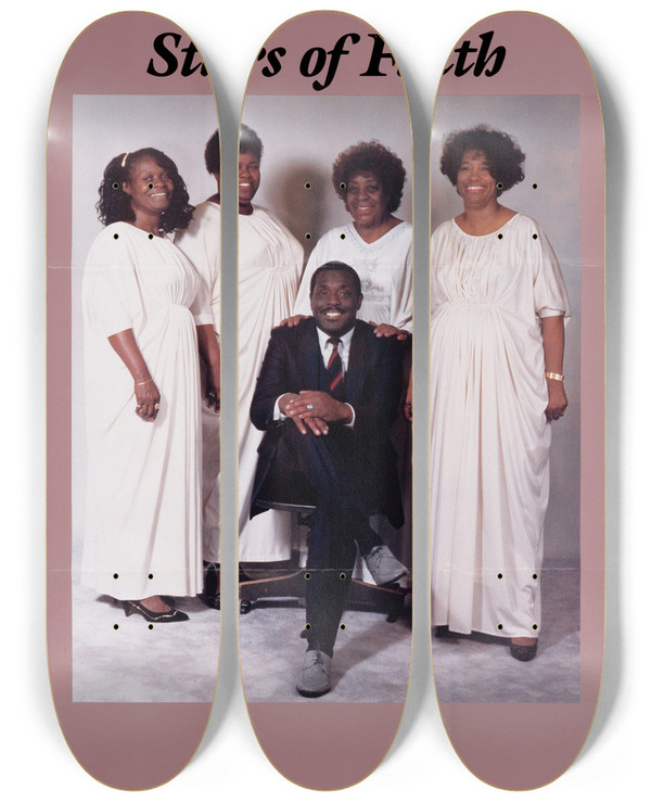 Triptych art skateboard deck of Us Information Agency Stars Of Faith by U S Information Agency (1953-1999)