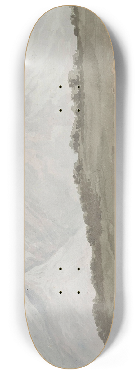Abraham-Louis-Rodolphe Ducros - Gezicht op kartuizerklooster van Monte Vergine hoog gelegen boven Avellino 8.25 inch art skate deck