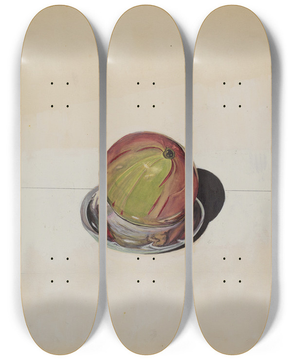 Triptych art skateboard deck of Gertrude Lemberg Paperweight by Gertrude Lemberg (20-)