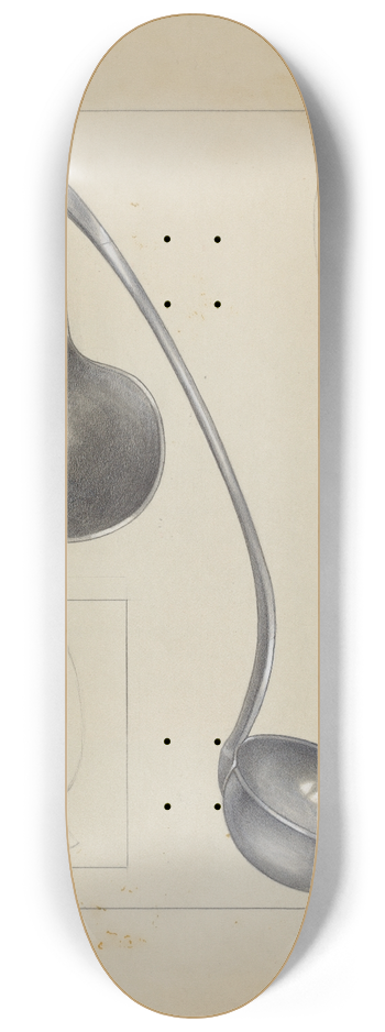 Eugene Barrell - Silver Gravy Ladle 8.25 inch art skate deck
