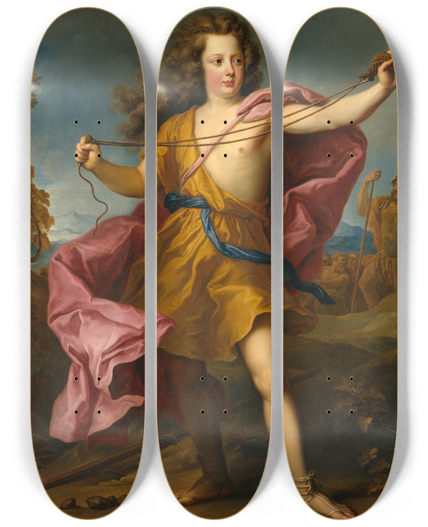 Triptych art skateboard deck of Adolf Ulrik Wertmller Frederick William I 16881740 King Of Prussia by Adolf Ulrik Wertmuller (1751-1811)