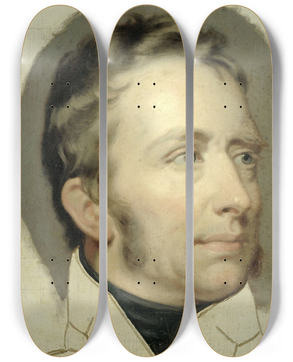 Triptych art skateboard deck of Charles Howard Hodges Willem I 17721843 King Of The Netherlands by Charles Howard Hodges (1764-1837)