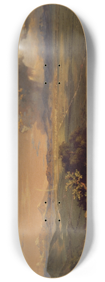 Eugenio Landesio - The Valley of Mexico Seen from the Tenayo Hill 8.25 inch art skate deck
