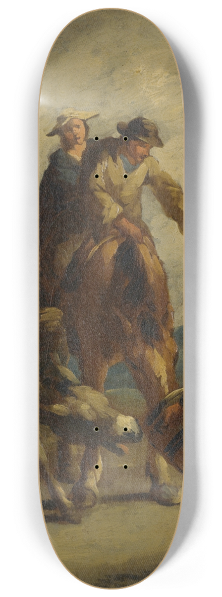 Eugenio Lucas Velzquez - Water sellers with a donkey 8.25 inch art skate deck