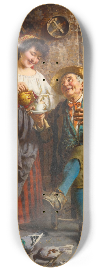 Eugenio Zampighi - Grandpas coffee 8.25 inch art skate deck