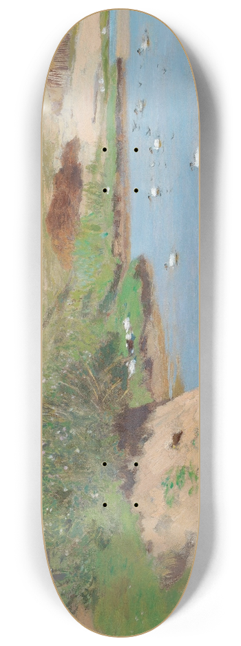 Eugen Jettel - Farmhouses and a duck pond in Staatz 8.25 inch art skate deck