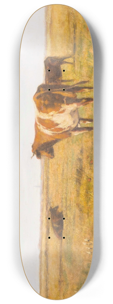 Eugen Jettel - Rinder auf Sommerwiese 8.25 inch art skate deck