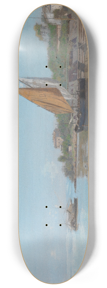 Eugen Jettel - Uferlandschaft der Ika (Ika bei Abbazia) 8.25 inch art skate deck