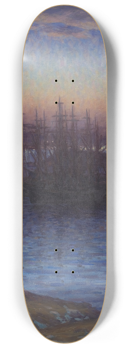 Eugen - Ships at Anchor. Winter 8.25 inch art skate deck