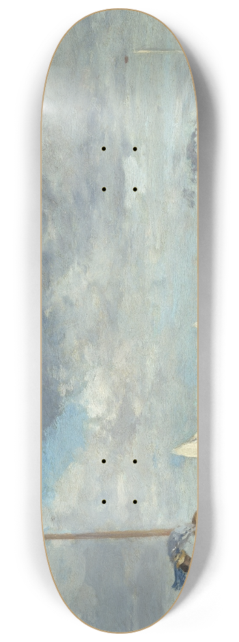 Eugne Boudin - Beach at Trouville 8.25 inch art skate deck