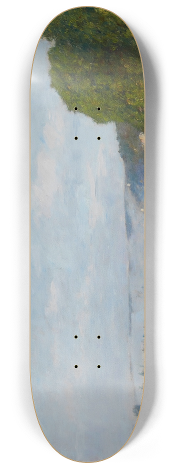 Eugne Boudin - Caudebec-en-Caux, Bateaux sur la Seine 8.25 inch art skate deck