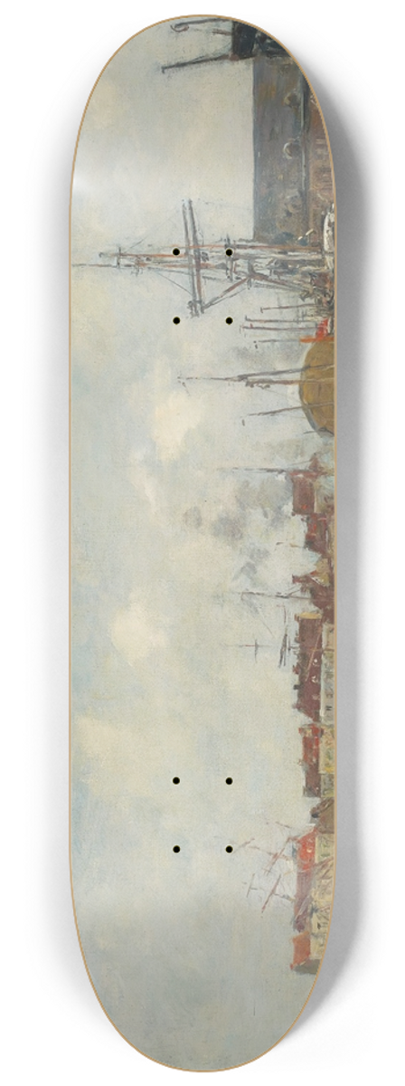 Eugne Boudin - Dunkerque, le vieux bassin 8.25 inch art skate deck