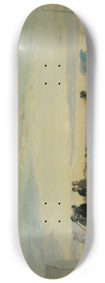 Eugne Boudin - On the Beach, Sunset 8.25 inch art skate deck