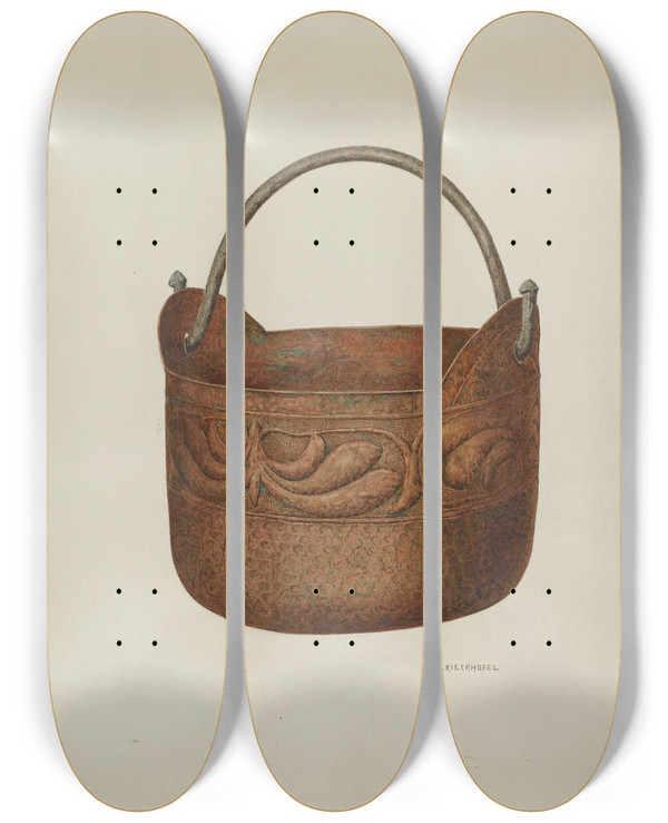 Triptych art skateboard deck of William Kieckhofel Bucket_1 by William Kieckhofel (20-)