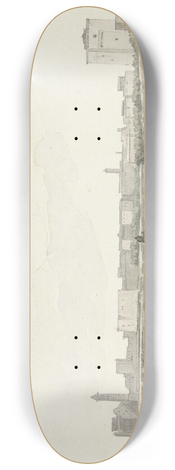 Abraham-Louis-Rodolphe Ducros - Gezicht op Trani gelegen aan de kust 8.25 inch art skate deck