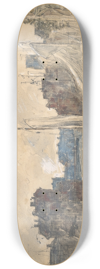 Eugne Boudin - Port de Rotterdam 8.25 inch art skate deck