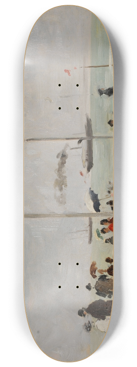 Eugne Boudin - Sur la plage de Trouville 8.25 inch art skate deck